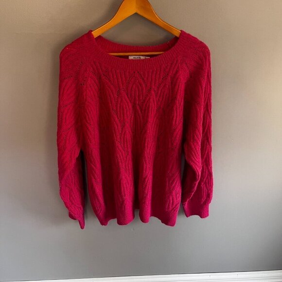 Rickis Plus Size knit sweater hot pink XXL Barbiecore Winter Warm Sweater - Picture 2 of 10